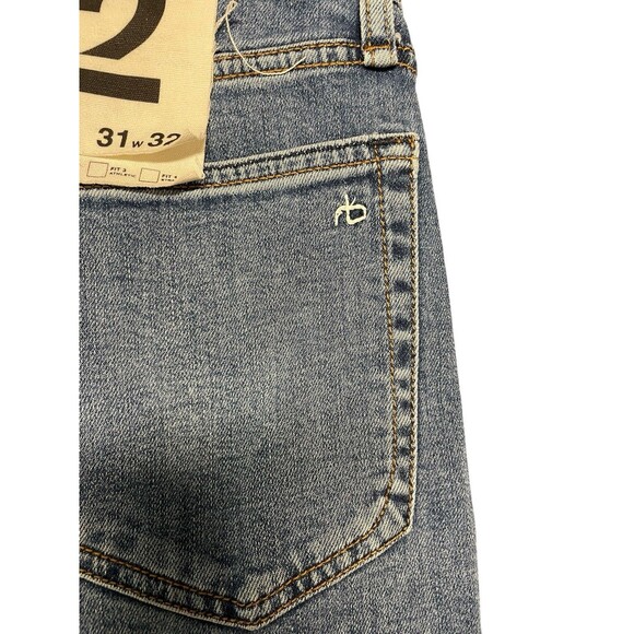 Rag & Bone Malibu With Holes  Fit 2 Slim Mens Jeans Sz 31x32 Blue Distressed - Picture 6 of 15